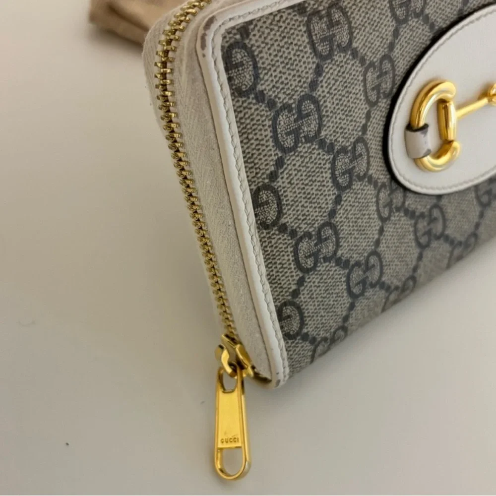 Gucci GG Monogram 1955 Horsebit Zip Around Wallet